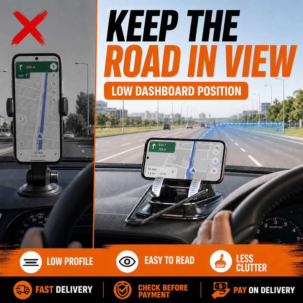 🔥 HOT SALE 🔥 Keep your map steady and your road view clear with a mechanical low-dashboard phone holder.