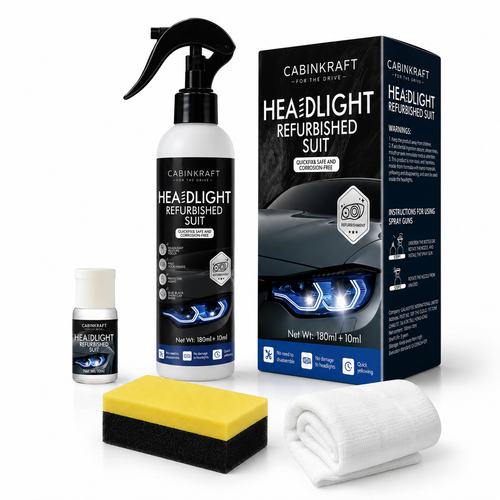 Applying headlamp restoration fluid with included applicator pad