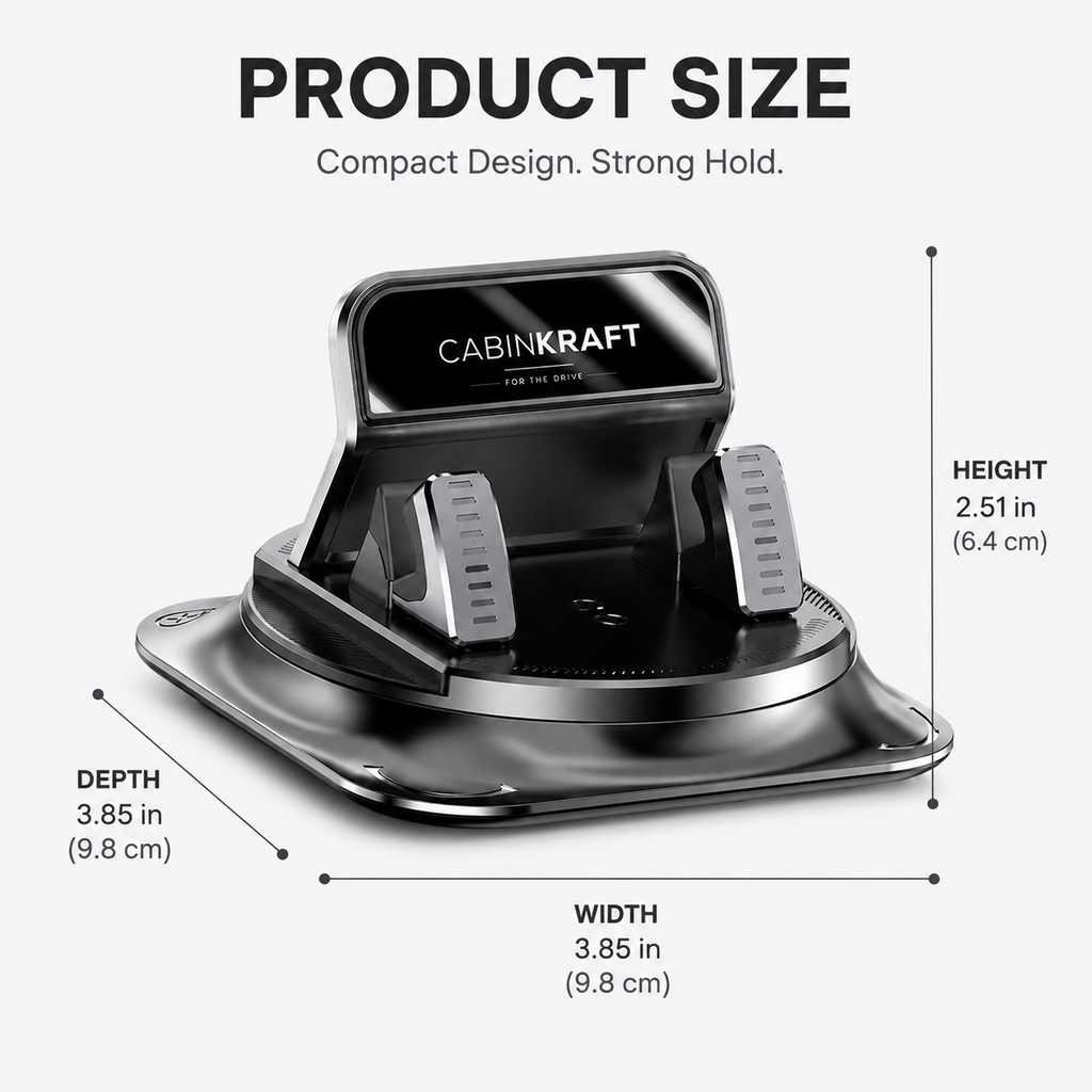 CabinKraft 360° suction cup car phone mount — product overview