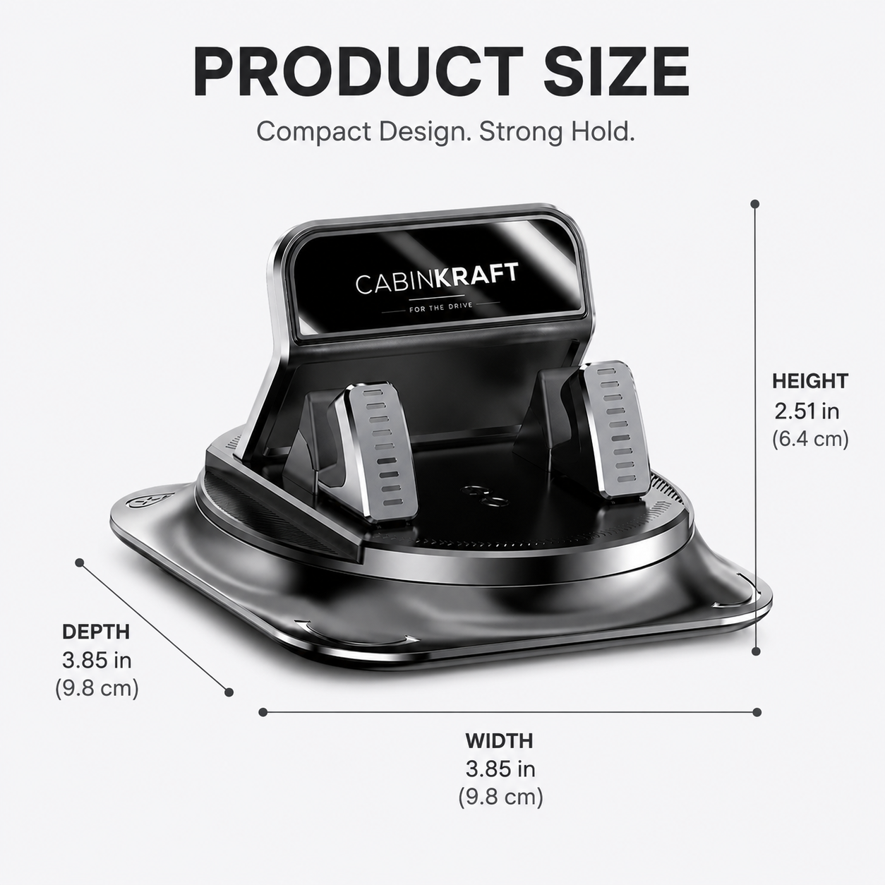CabinKraft 360° suction cup car phone mount — product overview