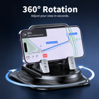 Suction cup base detail — sticks to smooth dashboard or windshield