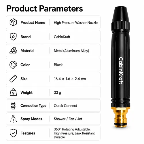 🔥HOT SALE🔥 3-Mode Adjustable High-Pressure Washer Nozzle