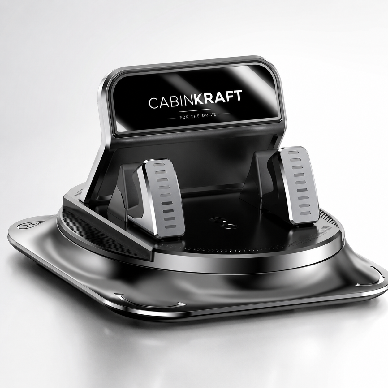CabinKraft phone mount gripping iPhone on car dashboard