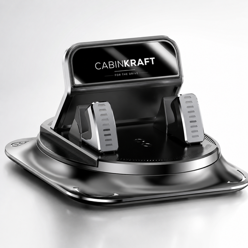 CabinKraft phone mount gripping iPhone on car dashboard