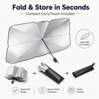 CabinKraft sunshade folding — accordion-fold compact step