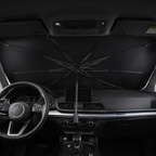 Foldable Windshield Sunshade, Universal Fit, Silver, product image 4