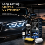 Package contents — fluid bottle and foam applicator included